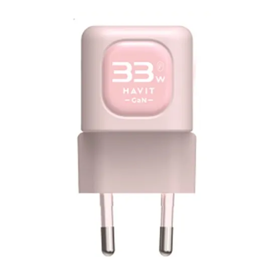Acumulator pentru Priza 33W, USB, Type-C - Havit (UC230 EU) - Pink Acumulator pentru Priza 33W, USB, Type-C - Havit (UC230 EU) - Pink