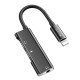 Adaptor Audio DAC Lightning la 2x Lightning, Jack - Yesido (YAU13) - Black