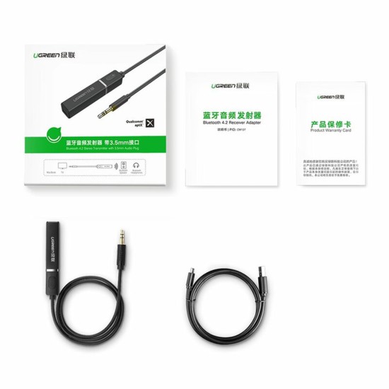 Adaptor Audio Jack 3.5mm la Bluetooth - Ugreen CM107 (40761) - Black