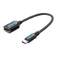 Adaptor cu Functia OTG, Type-C la USB 2.0, U-Disk Reader, Stable Connection, 0.15m - Vention (CCSBB) - Black Adaptor cu Functia OTG, Type-C la USB 2.0, U-Disk Reader, Stable Connection, 0.15m - Vention (CCSBB) - Black