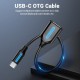 Adaptor cu Functia OTG, Type-C la USB 2.0, U-Disk Reader, Stable Connection, 0.15m - Vention (CCSBB) - Black Adaptor cu Functia OTG, Type-C la USB 2.0, U-Disk Reader, Stable Connection, 0.15m - Vention (CCSBB) - Black