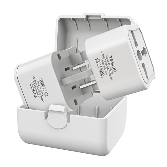 Adaptor de Priza Universal, 750W - Yesido (MC25) - White