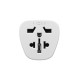 Adaptor EU, Policarbonat, 10A - Fixed (FIXCT-EU) - White