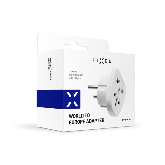 Adaptor EU, Policarbonat, 10A - Fixed (FIXCT-EU) - White