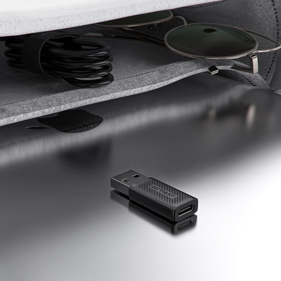 Adaptor Fast Charging, Type-C to USB 3.0, Data Transmission, 5Gbps - Acefast (J2) - Black
