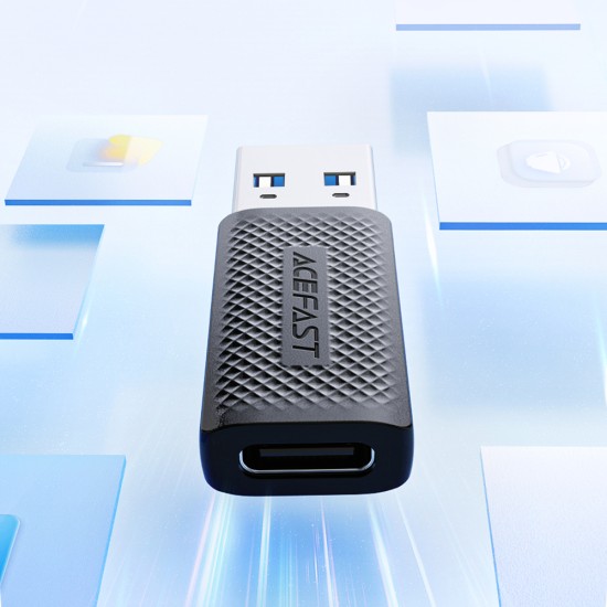 Adaptor Fast Charging, Type-C to USB 3.0, Data Transmission, 5Gbps - Acefast (J2) - Black
