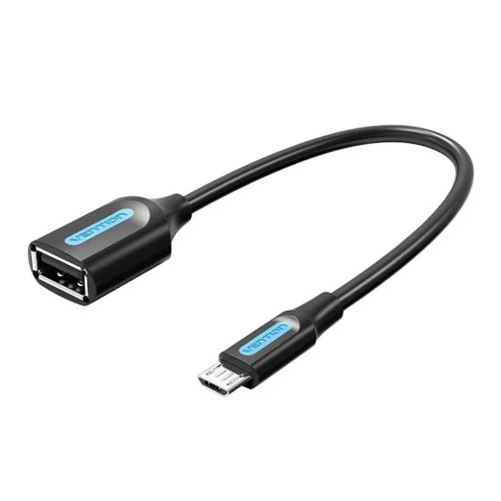 Adaptor Micro-USB la USB 2.0, cu Functia OTG, 480Mbps, 0.15m - Vention (CCUBB) - Black Adaptor Micro-USB la USB 2.0, cu Functia OTG, 480Mbps, 0.15m - Vention (CCUBB) - Black