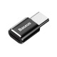 Adaptor OTG Micro-USB la Type-C, 2.4A - Baseus (CAMOTG-01) - Black