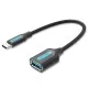 Adaptor OTG, Type-C la USB 3.0, U-Disk Reader, Gaming, 0.15m - Vention (CCVBB) - Black Adaptor OTG, Type-C la USB 3.0, U-Disk Reader, Gaming, 0.15m - Vention (CCVBB) - Black