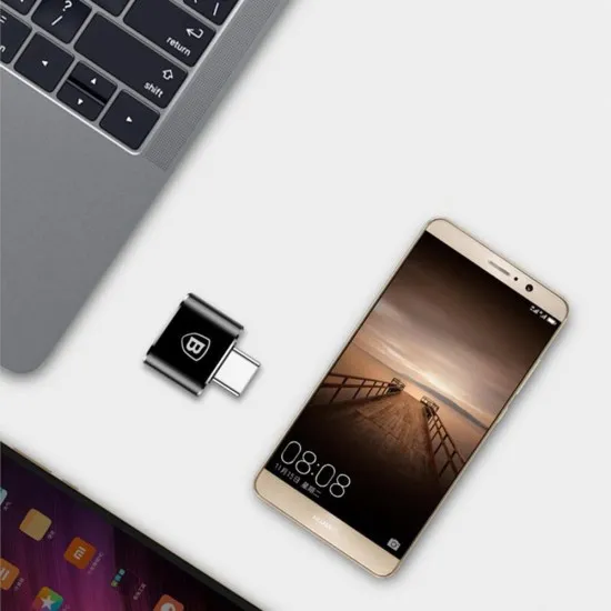 Adaptor OTG USB la Type-C 480Mbps, 2.4A - Baseus (CATOTG-01) - Black Adaptor OTG USB la Type-C 480Mbps, 2.4A - Baseus (CATOTG-01) - Black