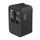 Adaptor pentru Priza 2 x USB-C, EU, UK, AUS, US - Techsuit (HHT202-2C) - Black