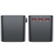 Adaptor pentru Priza 3x Type-C, EU, UK, AUS, US, GaN, PD75W - Acefast (Z1) - Black Adaptor pentru Priza 3x Type-C, EU, UK, AUS, US, GaN, PD75W - Acefast (Z1) - Black