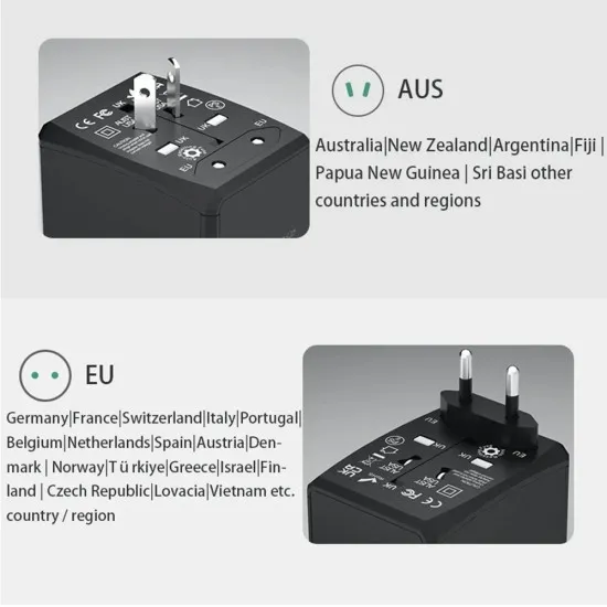 Adaptor pentru Priza PD20W, 2 x USB, 2 x Type-C, EU, UK, AUS, US - Techsuit (HHT203A) - White Adaptor pentru Priza PD20W, 2 x USB, 2 x Type-C, EU, UK, AUS, US - Techsuit (HHT203A) - White