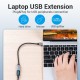 Adaptor Type-C la USB 3.0, cu Functia OTG, 5Gbps, Gaming, Cotton Braided - Vention (CCXHB) - Gray