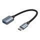 Adaptor Type-C la USB 3.0, cu Functia OTG, 5Gbps, Gaming, Cotton Braided - Vention (CCXHB) - Gray
