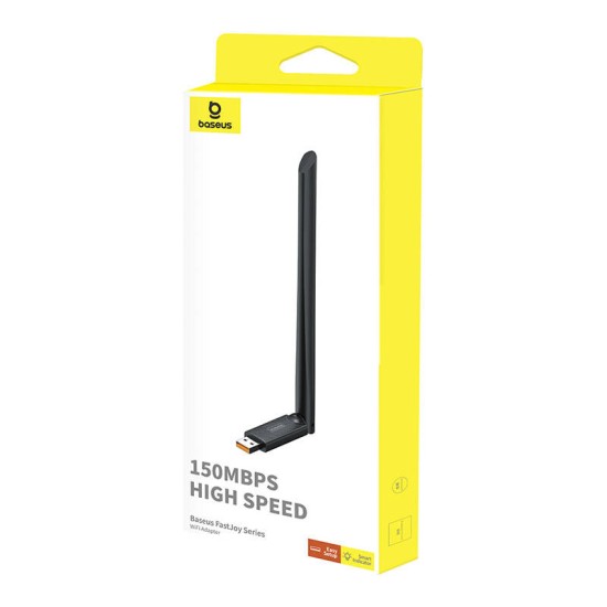 Adaptor Wi-Fi cu antena 150Mbps Windows/Linux - Baseus FastJoy (B01317600111-00) - Black