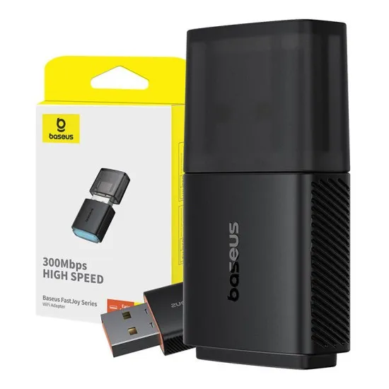 Adaptor WiFi 300Mpbs Linux/Window - Baseus FastJoy (B01317600111-03) - Black Adaptor WiFi 300Mpbs Linux/Window - Baseus FastJoy (B01317600111-03) - Black