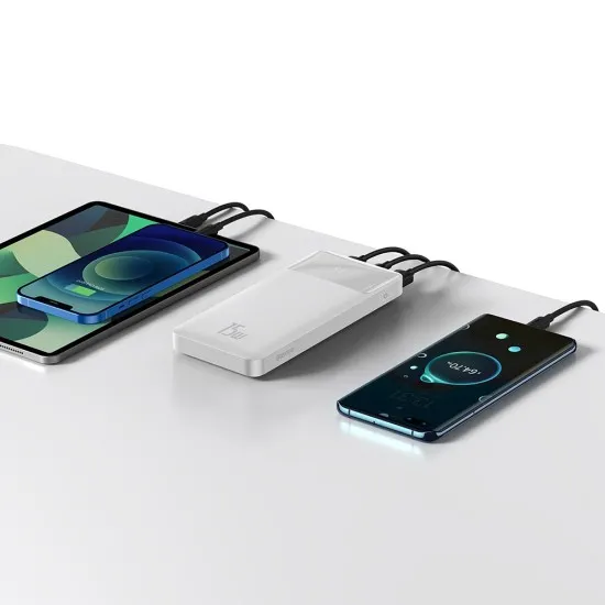 Baterie externa 10000mAh, 15W - Baseus Bipow Digital Display (PPBD050002) - White Baterie externa 10000mAh, 15W - Baseus Bipow Digital Display (PPBD050002) - White