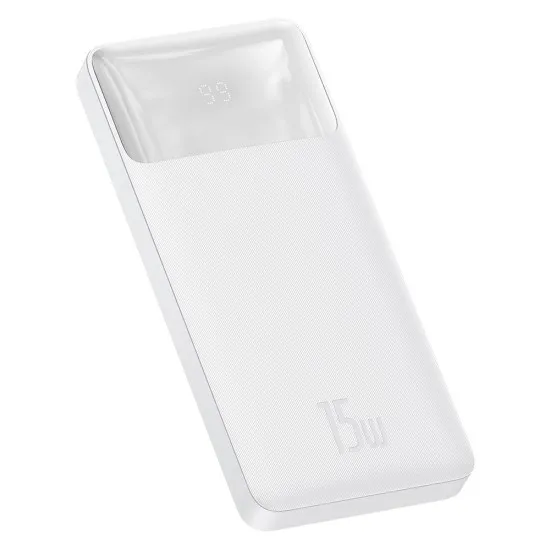 Baterie externa 10000mAh, 15W - Baseus Bipow Digital Display (PPBD050002) - White Baterie externa 10000mAh, 15W - Baseus Bipow Digital Display (PPBD050002) - White