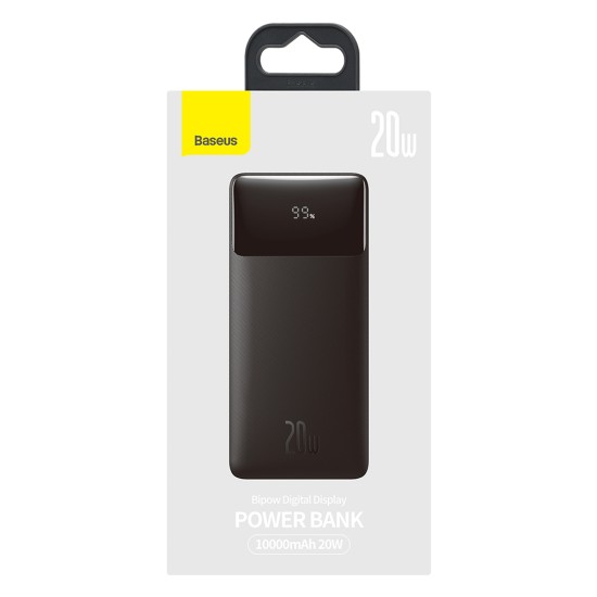 Baterie externa 10000mAh, 20W - Baseus Bipow Digital Display (PPBD050301) - Black