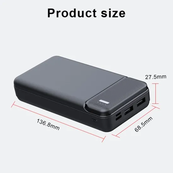 Baterie Externa 20000mAh, Lumini LED - Techsuit (PB-N2) - Black Baterie Externa 20000mAh, Lumini LED - Techsuit (PB-N2) - Black