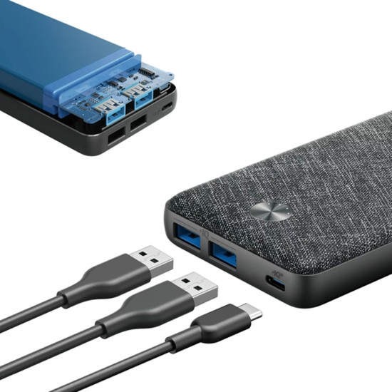 Baterie Externa Type-C, 2x USB, 20000mAh - Anker PowerCore III (A1365G11) - Black