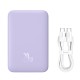 Baterie Externa USB-C, MagSafe, 10000mAh, 20W - Baseus Magnetic Mini (PPCX110105) - Purple