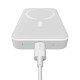 Baterie Externa USB-C, MagSafe, 10000mAh, 20W + Cablu Type-C, 60W, 30cm - Baseus Magnetic Mini (PPCX070002) - White