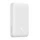 Baterie Externa USB-C, MagSafe, 10000mAh, 20W + Cablu Type-C, 60W, 30cm - Baseus Magnetic Mini (PPCX070002) - White