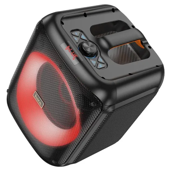 Boxa Bluetooth V5.1, TF, USB, AUX, TWS, RGB cu Microfon - Hoco Graceful (HA1) - Black Boxa Bluetooth V5.1, TF, USB, AUX, TWS, RGB cu Microfon - Hoco Graceful (HA1) - Black