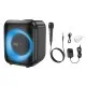 Boxa Bluetooth V5.1, TF, USB, AUX, TWS, RGB cu Microfon - Hoco Graceful (HA1) - Black Boxa Bluetooth V5.1, TF, USB, AUX, TWS, RGB cu Microfon - Hoco Graceful (HA1) - Black