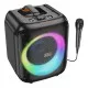 Boxa Bluetooth V5.1, TF, USB, AUX, TWS, RGB cu Microfon - Hoco Graceful (HA1) - Black Boxa Bluetooth V5.1, TF, USB, AUX, TWS, RGB cu Microfon - Hoco Graceful (HA1) - Black