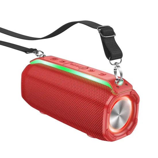 Boxa Fara Fir TF, USB, AUX, FM, BT 5.3, 10W - Hoco Rick Sports (HC23) - Red Boxa Fara Fir TF, USB, AUX, FM, BT 5.3, 10W - Hoco Rick Sports (HC23) - Red