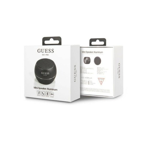 Boxa Portabila Bluetooth 5.0, 3W, 300mAh, 4H -Guess (GUWSALGEK) - Black