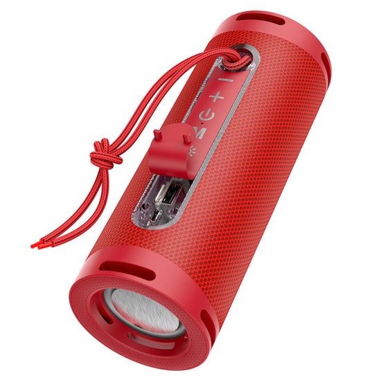 Boxa Portabila Bluetooth 5.1, 2x5W - Hoco Dazzling pulse (HC9) - Red