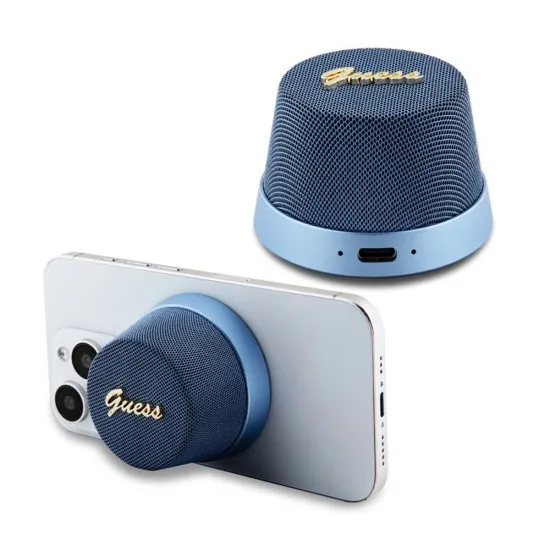 Boxa Portabila TWS, Bluetooth V5.3, 700mAh, 3W - Guess Magnetic Script Metal (GUWSC3ALSMB) - Blue Boxa Portabila TWS, Bluetooth V5.3, 700mAh, 3W - Guess Magnetic Script Metal (GUWSC3ALSMB) - Blue
