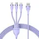 Cablu de Date 3in1, USB, 66W, 1.2m - Baseus Flash Series 2 (CASS040005) - Purple Cablu de Date 3in1, USB, 66W, 1.2m - Baseus Flash Series 2 (CASS040005) - Purple