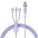 Cablu de Date cu Adaptor USB, Type-C, 100W, 1.2m - Baseus Flash Series 2 (CASS030105) - Purple Cablu de Date cu Adaptor USB, Type-C, 100W, 1.2m - Baseus Flash Series 2 (CASS030105) - Purple