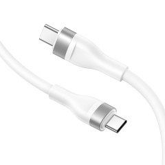Cablu de Date cu Mufe Type-C 60W, 1.2m - Lito (LD02) - White Cablu de Date cu Mufe Type-C 60W, 1.2m - Lito (LD02) - White