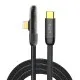 Cablu de Date cu Mufe Type-C, Lightning, 1m - Lito (LD11) - Black Cablu de Date cu Mufe Type-C, Lightning, 1m - Lito (LD11) - Black