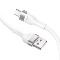 Cablu de Date cu Mufe USB, Type-C 60W, 1.2m - Lito (LD02) - White Cablu de Date cu Mufe USB, Type-C 60W, 1.2m - Lito (LD02) - White