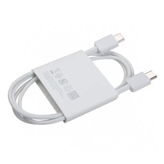Cablu de Date Fast Charging, 2x Type-C, 3A, 1m - Samsung (EP-DN980BBE) - White (Bulk Packing) Cablu de Date Fast Charging, 2x Type-C, 3A, 1m - Samsung (EP-DN980BBE) - White (Bulk Packing)