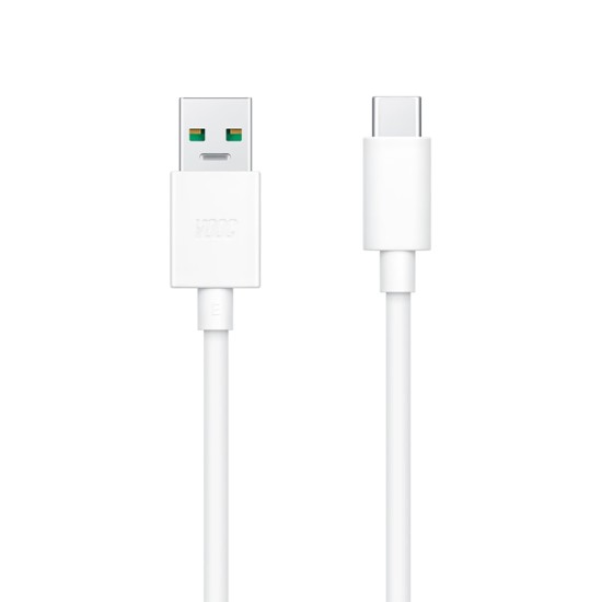 Cablu de Date Type-C, 65W, 1m - Oppo (DL129) - White (Blister Packing)