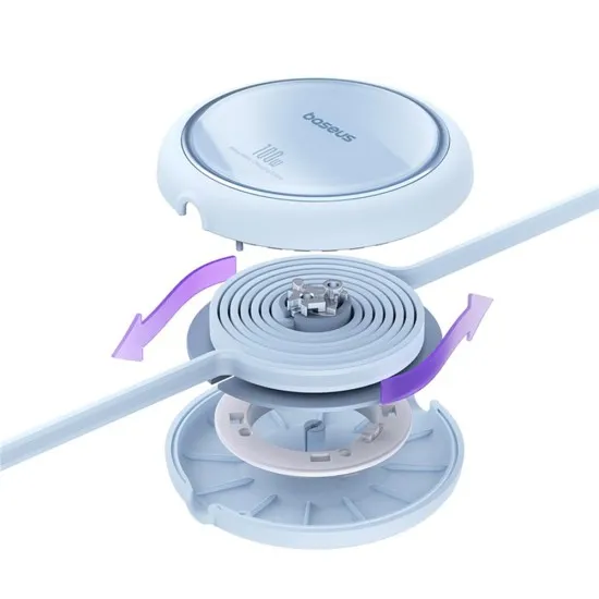 Cablu de Date Type-C la Type-C, 100W, 1m - Baseus Free2Draw Mini (P10364500311-00) - Galaxy Blue Cablu de Date Type-C la Type-C, 100W, 1m - Baseus Free2Draw Mini (P10364500311-00) - Galaxy Blue