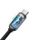 Cablu de Date Type-C la Type-C 100W, Fast Charging, 1m - Baseus Display (CATSK-B01) - Black Cablu de Date Type-C la Type-C 100W, Fast Charging, 1m - Baseus Display (CATSK-B01) - Black