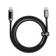 Cablu de Date Type-C la Type-C 100W, Fast Charging, 1m - Baseus Display (CATSK-B01) - Black Cablu de Date Type-C la Type-C 100W, Fast Charging, 1m - Baseus Display (CATSK-B01) - Black