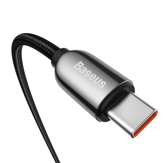 Cablu de Date Type-C la Type-C 100W, Fast Charging, 2m - Baseus Display (CATSK-C01) - Black Cablu de Date Type-C la Type-C 100W, Fast Charging, 2m - Baseus Display (CATSK-C01) - Black