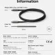 Cablu de Date Type-C la Type-C, 240W, 2m - Ringke - Black Cablu de Date Type-C la Type-C, 240W, 2m - Ringke - Black