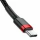 Cablu de Date Type-C la Type-C, 3A, 1m - Baseus Cafule (CATKLF-G91) - Red / Black Cablu de Date Type-C la Type-C, 3A, 1m - Baseus Cafule (CATKLF-G91) - Red / Black