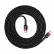 Cablu de Date Type-C la Type-C, 3A, 1m - Baseus Cafule (CATKLF-G91) - Red / Black Cablu de Date Type-C la Type-C, 3A, 1m - Baseus Cafule (CATKLF-G91) - Red / Black